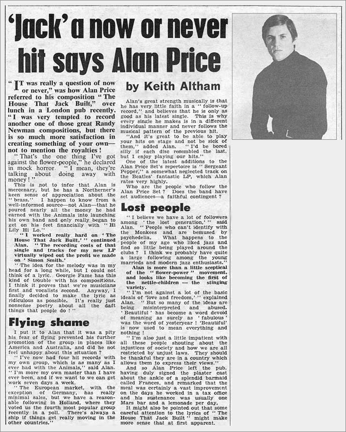 New Musical Express Article September 19, 1967